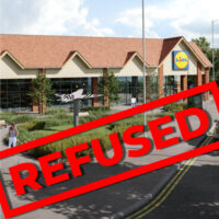 Lidl’s application at The Orchard was refused at the Planning Committee refusedsq