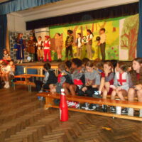 Lady Bankes Primary School’s Year 6 Show On stage Robin Hood and the Sherwood Hoodies